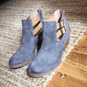 Women’s gray-blue Korks ankle boots